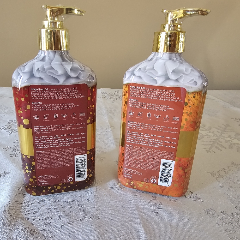 Hempz Fall 1 - Apple Cider Nutmeg 17oz & 1 - Pumpkin Spice and Vanilla Chai - Picture 2 of 2
